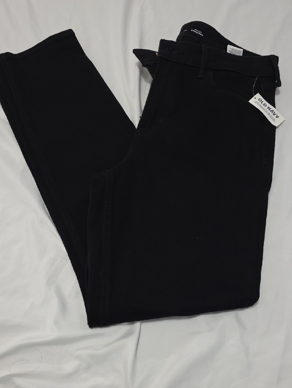 Old Navy Black High-Rise Straight Jeans